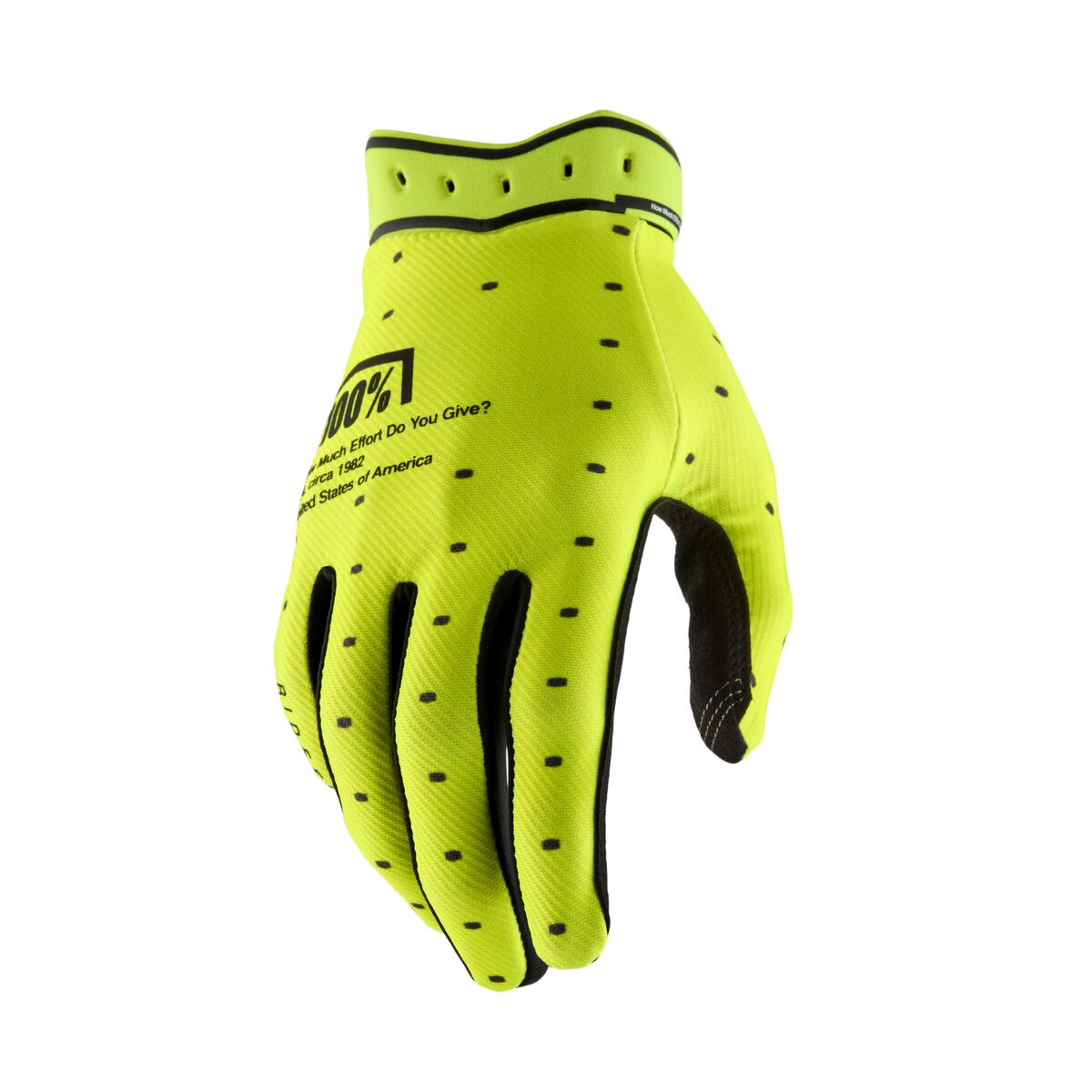 100% GLOVES RIDEFIT FLO YELLOW - M 10046-00007