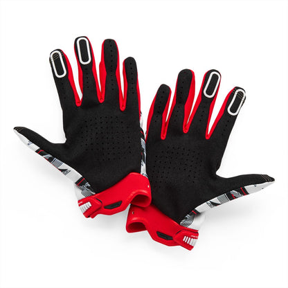 100% GLOVES RIDEFIT WHITE/RED - M 10046-00022