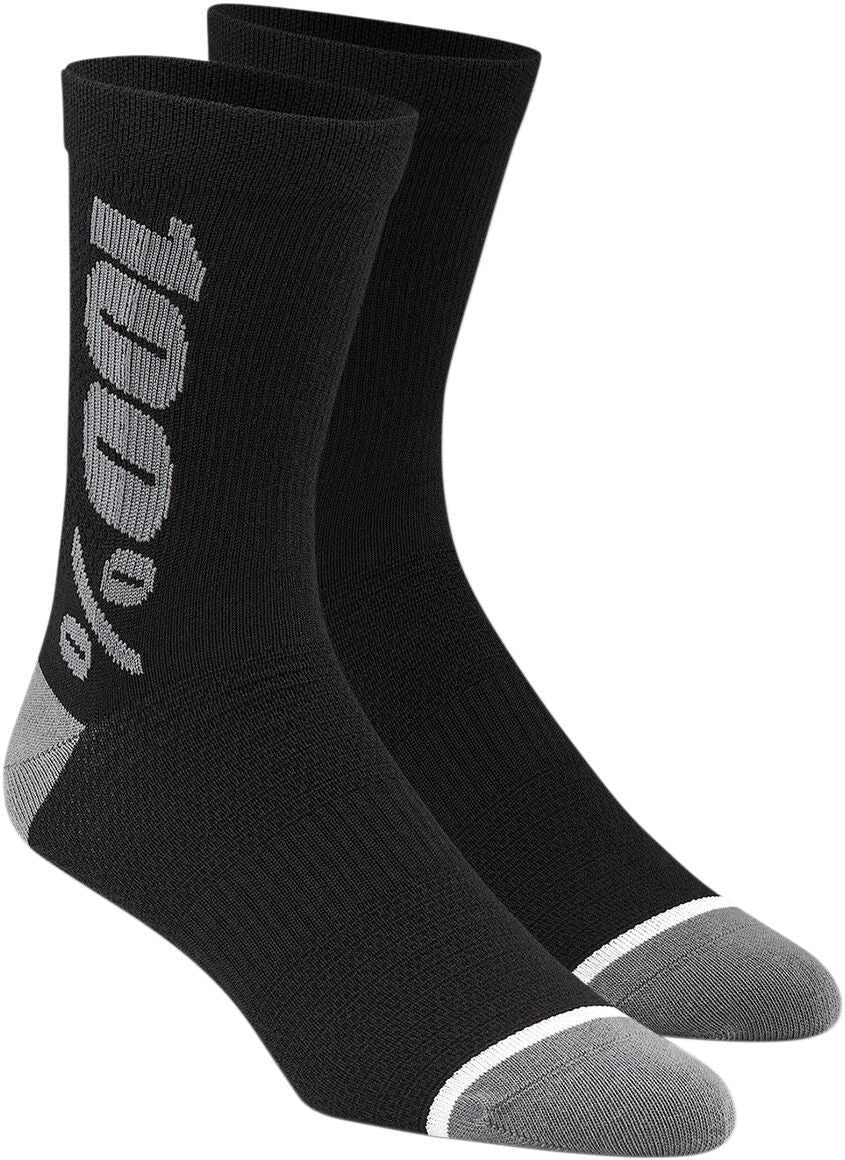 100% RYTHYM MERINO PERFORMANCE SOCKS BLACK/GRAY S/M 20051-00002