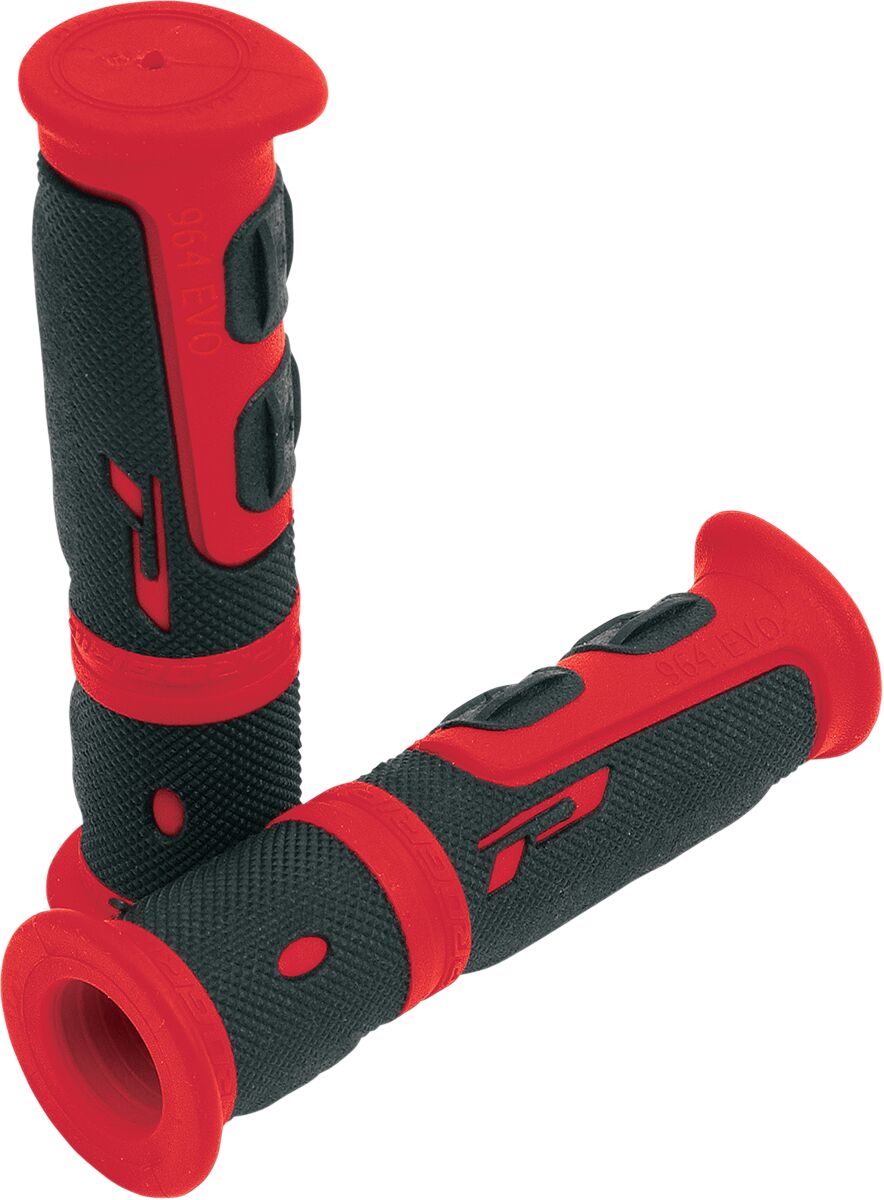 PRO GRIP GRIPS DOUBLE DENSITY ATV 964 CLOSED END BLACK/RED PA096422RO02