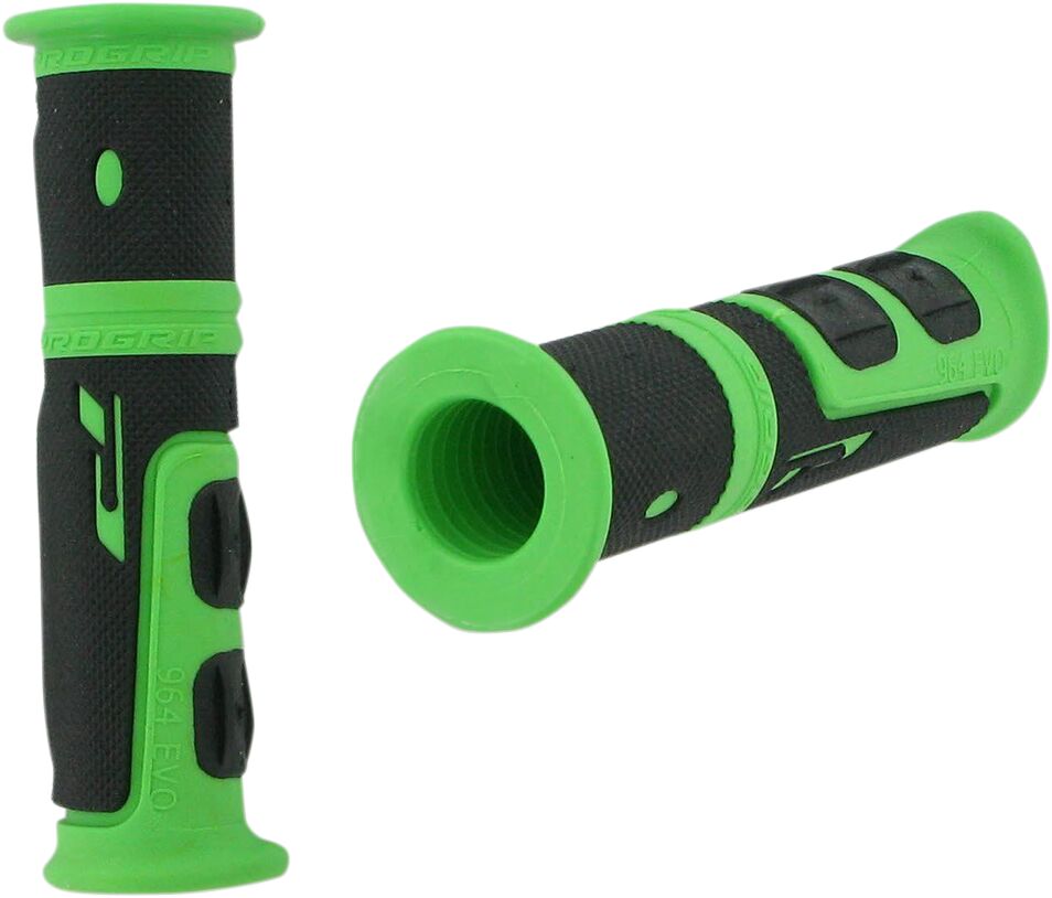 PRO GRIP GRIPS DOUBLE DENSITY ATV 964 CLOSED END BLACK/GREEN PA096422VE02