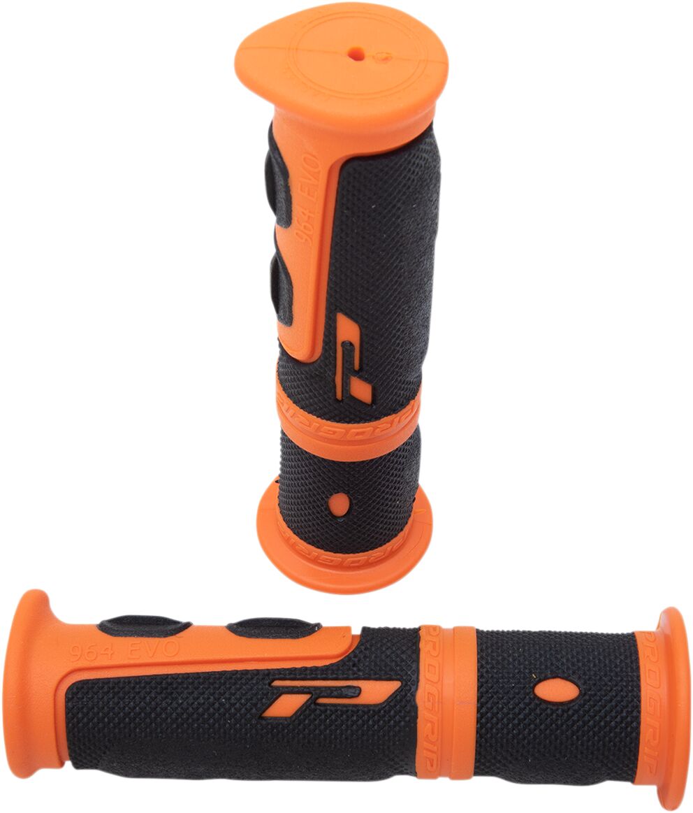 PRO GRIP GRIPS DOUBLE DENSITY ATV 964 CLOSED END BLACK/ORANGE PA096422AR02