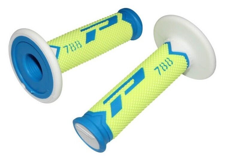 PRO GRIP GRIPS TRIPLE DENSITY OFFROAD 788 CLOSED END BLUE/FLUO YELLOW/WHITE PA078800AGFB