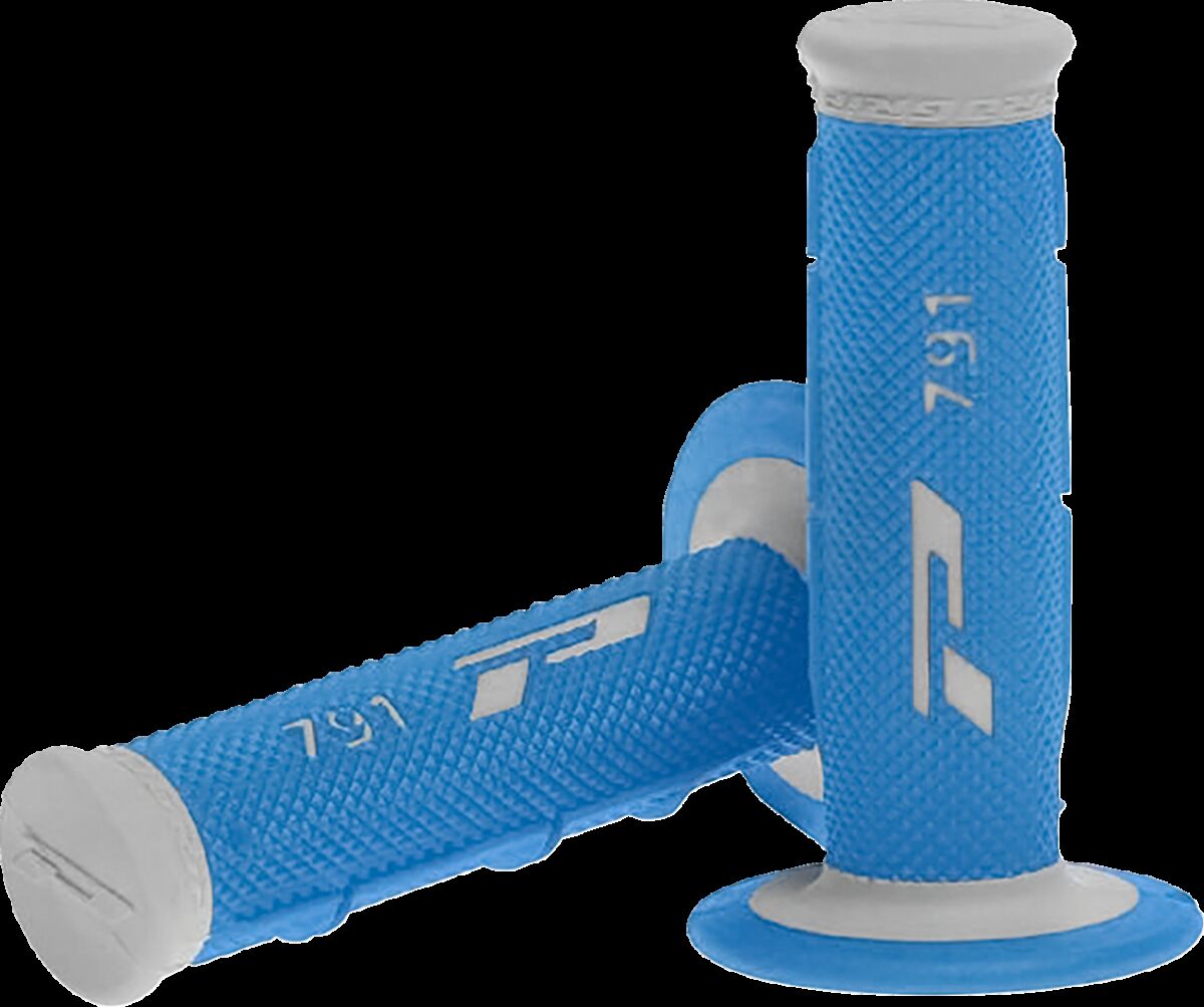 PRO GRIP GRIPS DOUBLE DENSITY OFFROAD 791 CLOSED END GRAY/LIGHT BLUE PA079100GRAZ