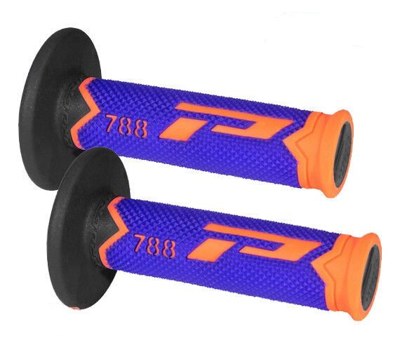 PRO GRIP GRIPS TRIPLE DENSITY OFFROAD 788 CLOSED END FLUO ORANGE/BLUE/BLACK PA078800AFBN
