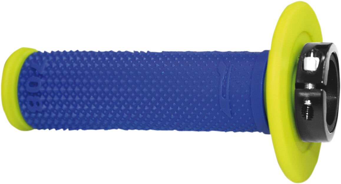 PRO GRIP 708 OFFROAD SINGLE DENSITY LOCK ON GRIPS FLUO YELLOW/BLUE PA070800GFBL