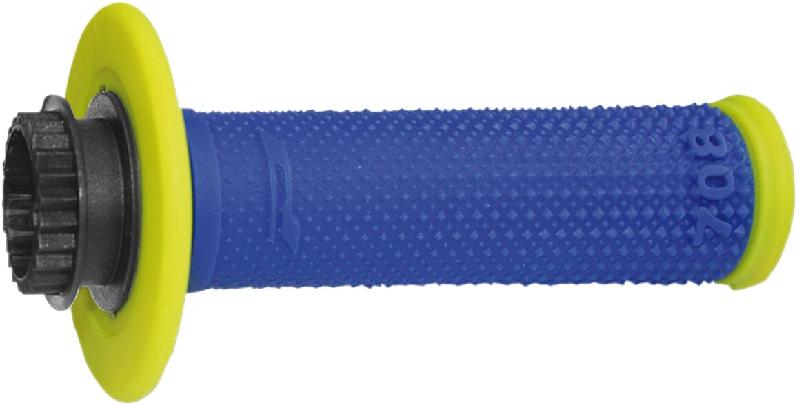 PRO GRIP 708 OFFROAD SINGLE DENSITY LOCK ON GRIPS FLUO YELLOW/BLUE PA070800GFBL