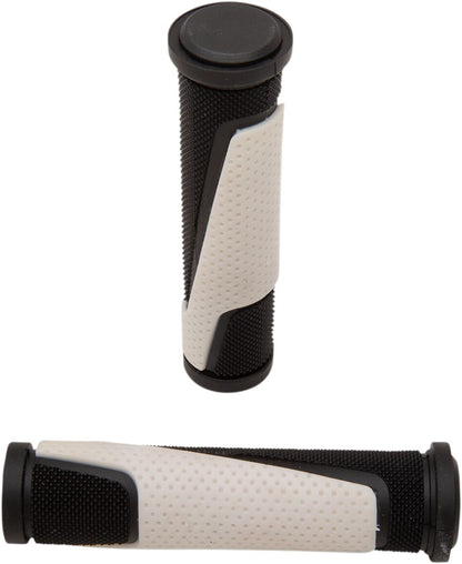 PRO GRIP 807 ATV/MTB DOUBLE DENSITY GRIPS OPEN END BLACK/WHITE PA080722NEBI