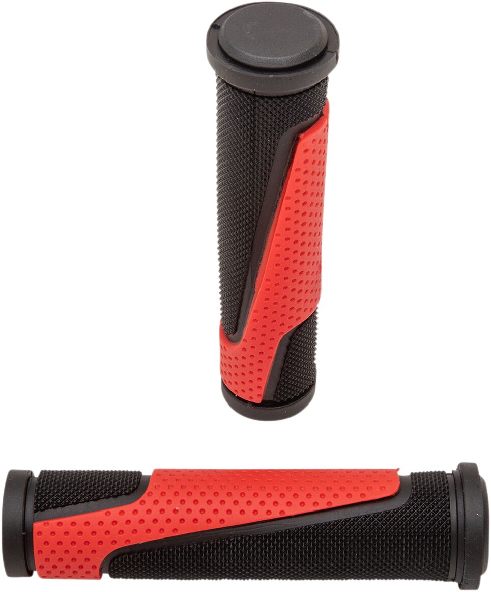 PRO GRIP 807 ATV/MTB DOUBLE DENSITY GRIPS OPEN END BLACK/RED PA080722NERO