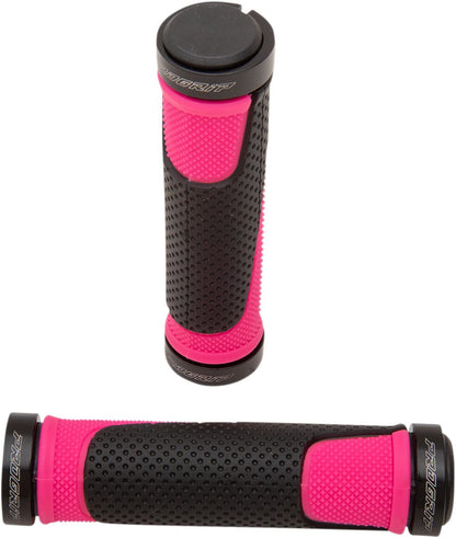PRO GRIP 997 ATV/MTB LOCK ON DOUBLE DENSITY GRIPS OPEN END FUCHSIA/BLACK PA099722FX02