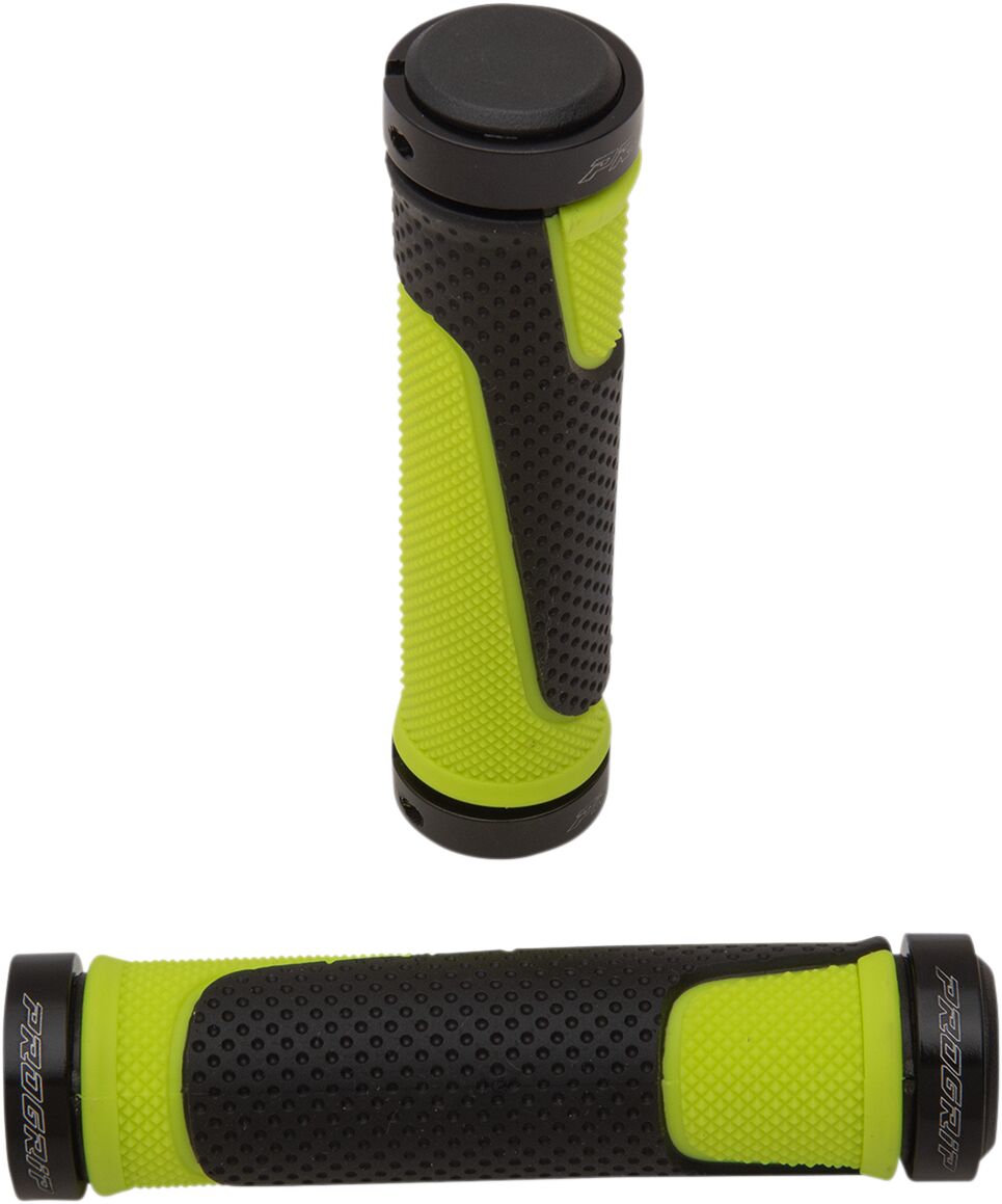 PRO GRIP 997 ATV/MTB LOCK ON DOUBLE DENSITY GRIPS OPEN END FLUO YELLOW/BLACK PA099722GF02