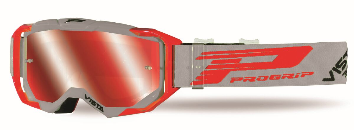 PRO GRIP GOGGLES VISTA GREY/RED PZ3303FL-288