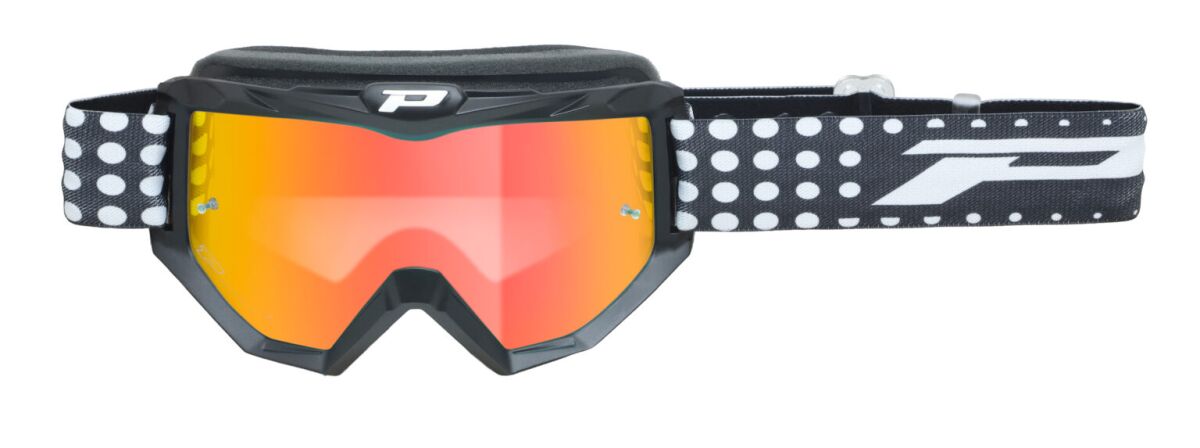 PRO GRIP GOGGLES 3201 ATZAKI BLACK MATT/ MIRROR RED PZ3201FL-185