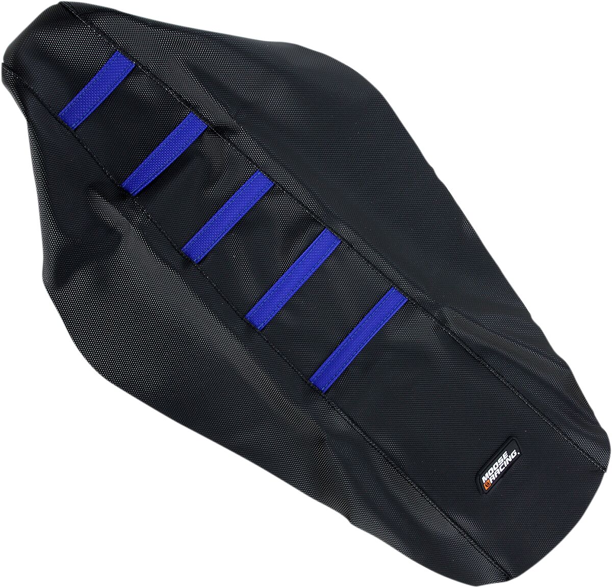 MOOSE RIBBED SEAT COVER BLACK/BLUE YZ12502-332RT