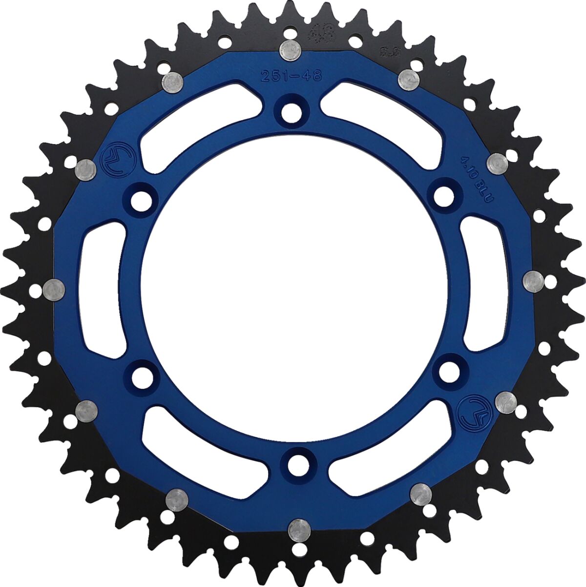 MOOSE REAR SPROCKET / 48 TEETH / 520 PITCH / BLUE/NATURAL / ALUMINIUM/STEEL 1210-251-48-12X