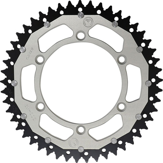 MOOSE REAR SPROCKET / 49 TEETH / 520 PITCH / SILVER/NATURAL / ALUMINIUM/STEEL 1210-808-49-11X