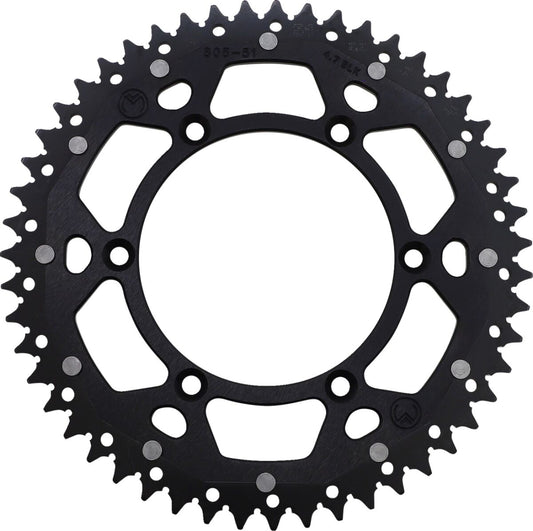 MOOSE REAR SPROCKET / 51 TEETH / 520 PITCH / BLACK/NATURAL / ALUMINIUM/STEEL 1210-808-51-10X