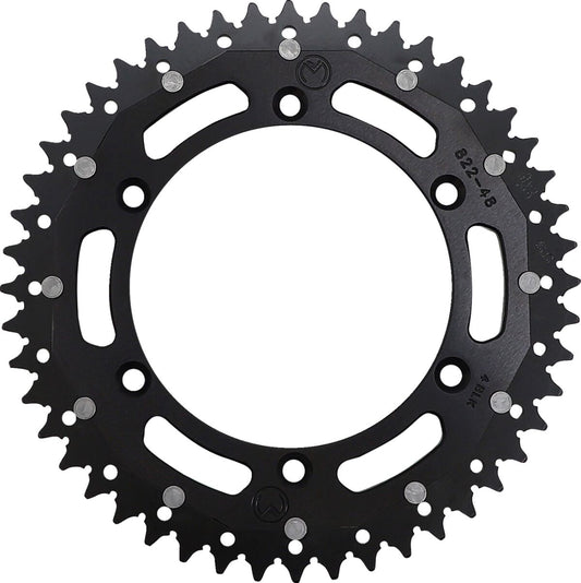 MOOSE REAR SPROCKET / 48 TEETH / 520 PITCH / BLACK/NATURAL / ALUMINIUM/STEEL 1210-822-48-10X