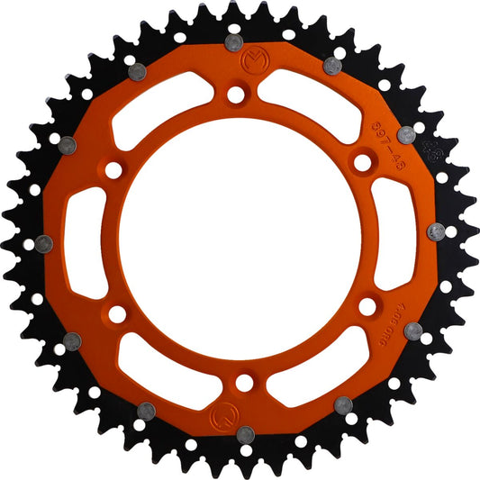 MOOSE REAR SPROCKET / 48 TEETH / 520 PITCH / ORANGE/NATURAL / ALUMINIUM/STEEL 1210-897-48-14X