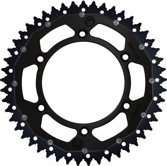 MOOSE REAR SPROCKET / 49 TEETH / 520 PITCH / BLACK/NATURAL / ALUMINIUM/STEEL 1210-897-49-10X