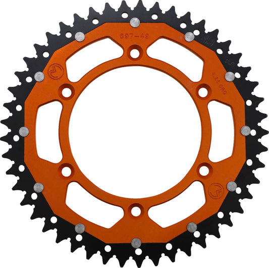 MOOSE REAR SPROCKET / 49 TEETH / 520 PITCH / ORANGE/NATURAL / ALUMINIUM/STEEL 1210-897-49-14X