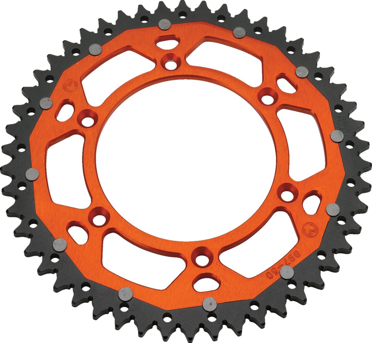 MOOSE REAR SPROCKET / 50 TEETH / 520 PITCH / ORANGE/NATURAL / ALUMINIUM/STEEL 1210-897-50-14X
