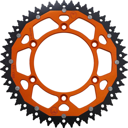 MOOSE REAR SPROCKET / 52 TEETH / 520 PITCH / ORANGE/NATURAL / ALUMINIUM/STEEL 1210-897-52-14X