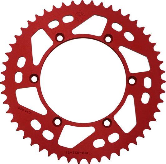 MOOSE REAR SPROCKET 51 TEETH ALUMINIUM RED 1211-822-51-13