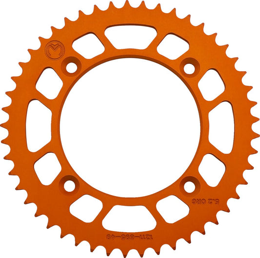 Moose Rear Sprocket / 49 Teeth / 428 Pitch / Orange / Aluminum 1211-895-49-14