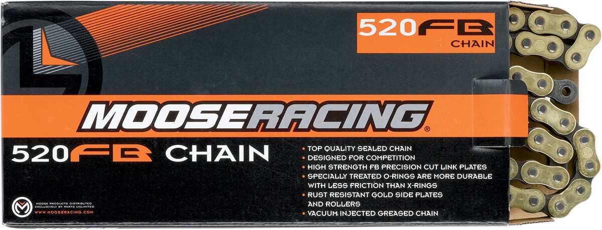 MOOSE CHAIN 520-FB / 120 LINKS / O-RING / GOLD 195FB120
