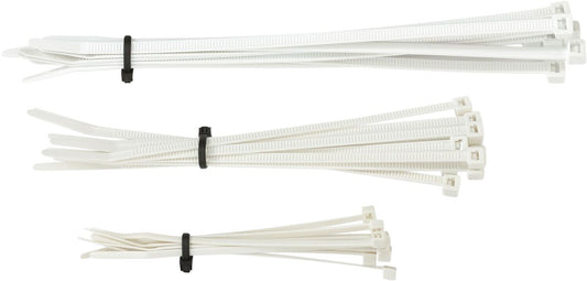 Moose Cable TIES 4" | 6" | 8" White 30-Pack 303-4689