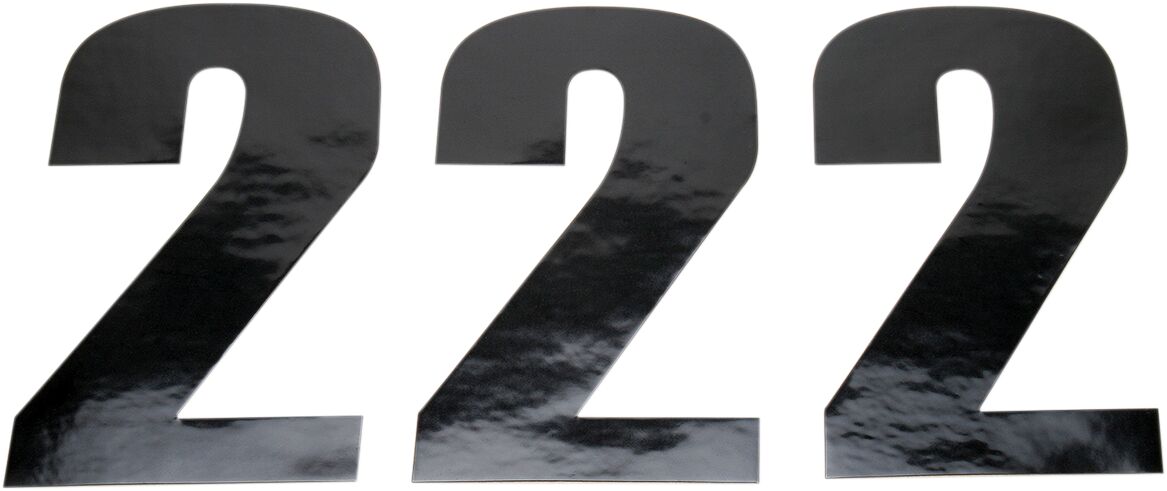 MOOSE RACE NUMBER BLACK 4.5" # 2 80012