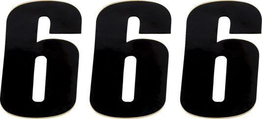 Moose Race Number Black 4.5" # 6 80016