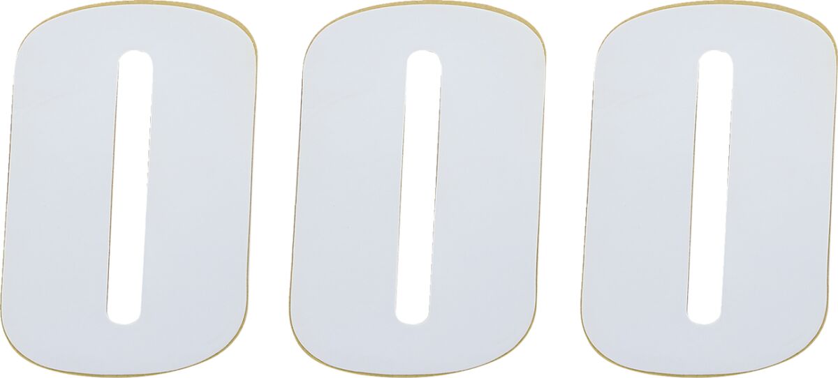 MOOSE RACE NUMBER WHITE 4.5" # 0 80000