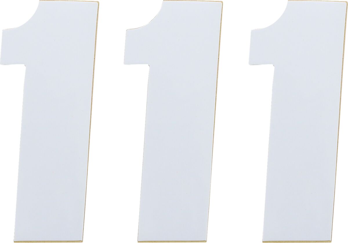 MOOSE RACE NUMBER WHITE 4.5" # 1 80001