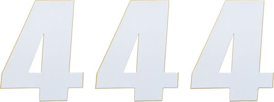 Moose Race Number White 4.5" # 4 80004