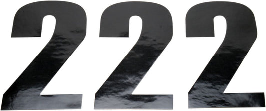 Moose Race Number Black 6" # 2 80112