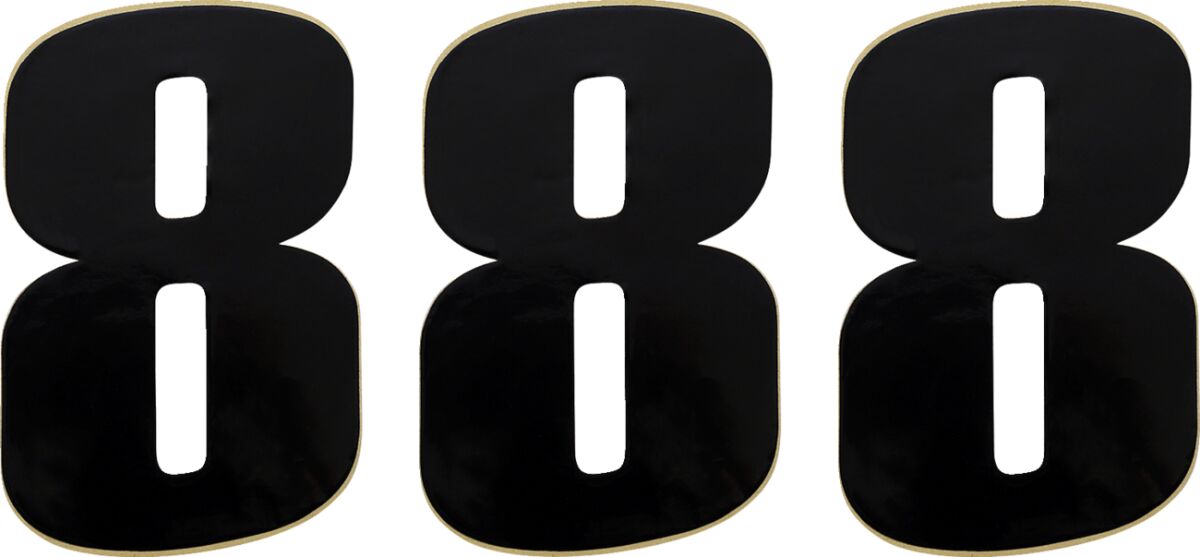 MOOSE RACE NUMBER BLACK 6" # 8 80118