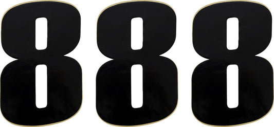 Moose Race Number Black 6" # 8 80118