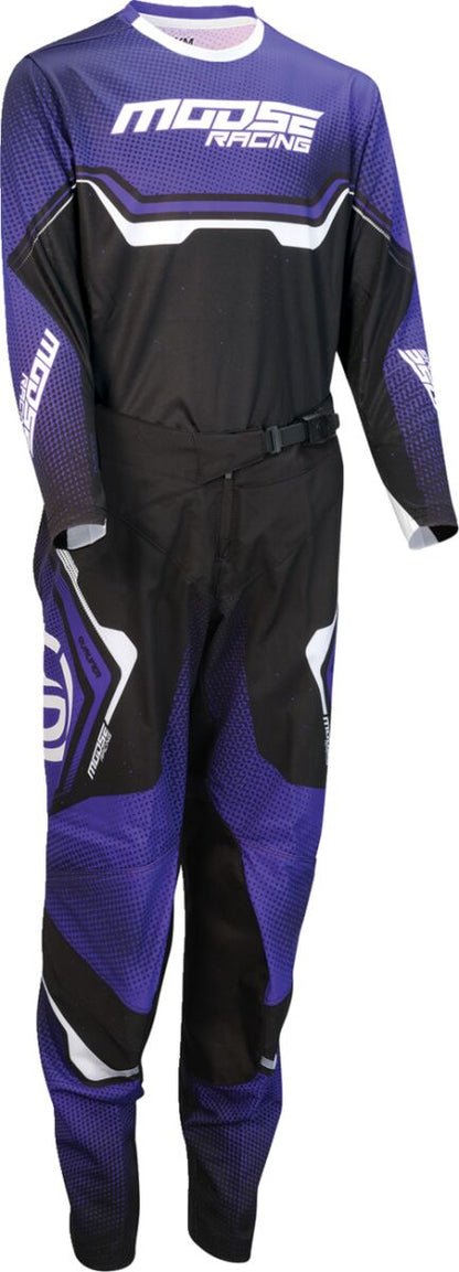 Moose Racing PANT YTH QUALIFIER BLACK/PURPL 2903-2660
