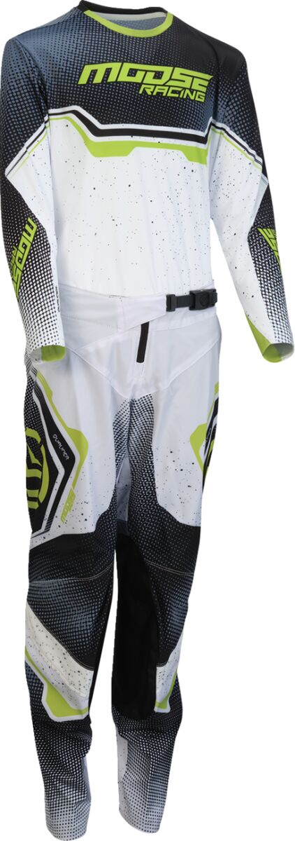 Moose Racing PANT YTH QUALIFIER WHITE/BLACK 2903-2669