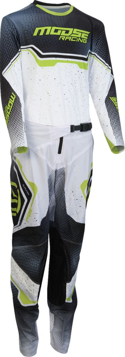Moose Racing PANT YTH QUALIFIER WHITE/BLACK 2903-2671