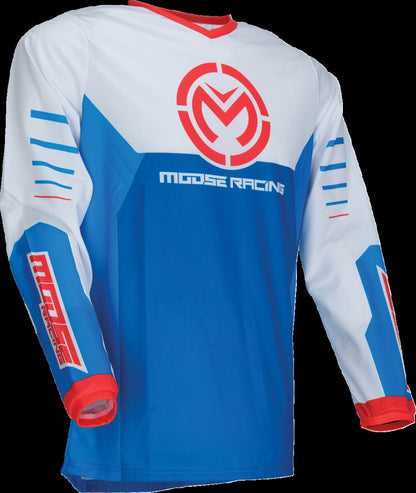 Moose Racing JERSEY QUALIFIER RED/WHITE/BLUE LG 2910-8177
