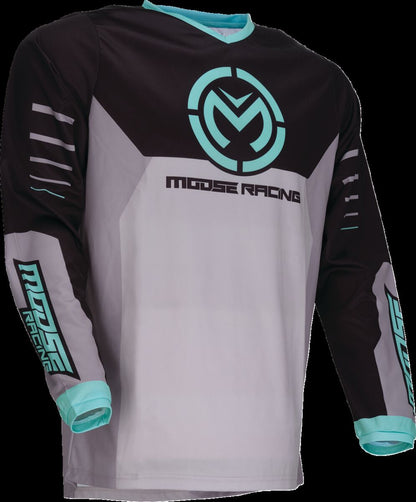 Moose Racing JERSEY QUALIFIER GRAY/TEAL XL 2910-8186