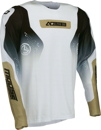 Moose Racing JERSEY ALPHA ONE TAN/BLACK LG 2910-8803