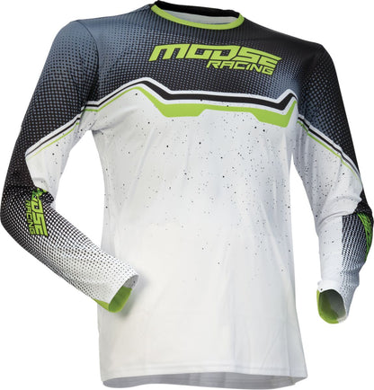 Moose Racing JERSEY YOUTH QUALIFIER WHITE/BLACK/GREEN MD 2912-2640
