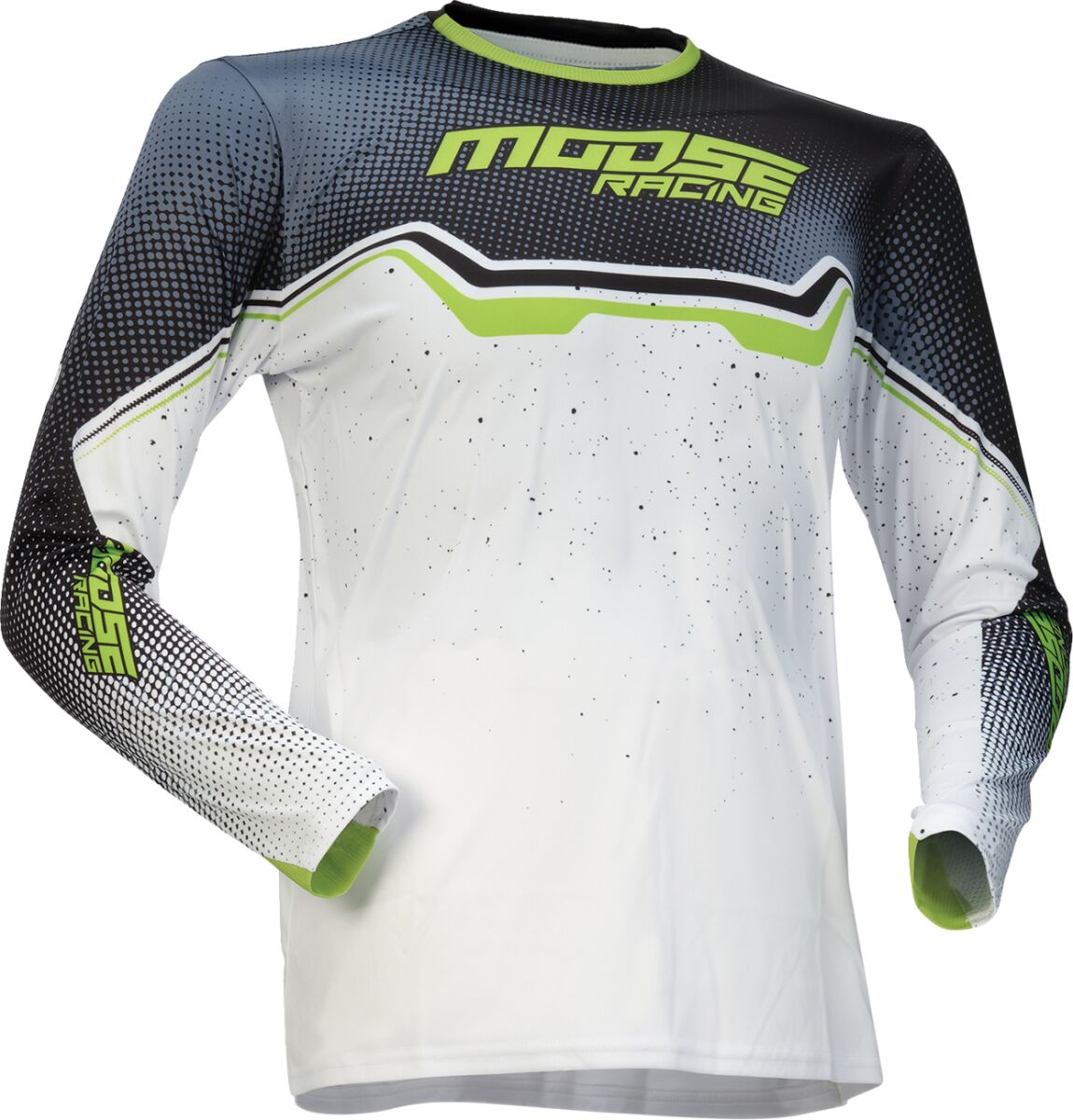 Moose Racing JERSEY YOUTH QUALIFIER WHITE/BLACK/GREEN XL 2912-2642