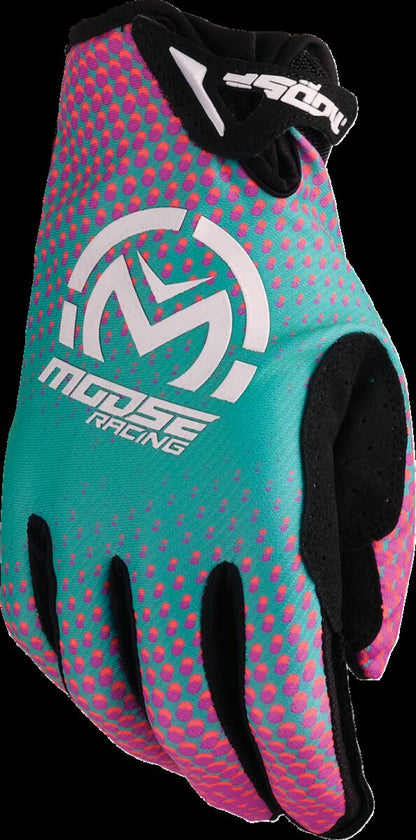 Moose Racing GLOVE SX1 PINK/PURPLE/TEAL MD 3330-8073