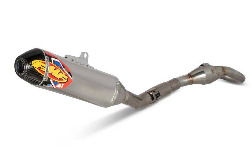 FMF FACTORY 4.1 RCT MB FULL SYSTEM EXHAUST ALUMINIUM W/CARBON END CAP 045649