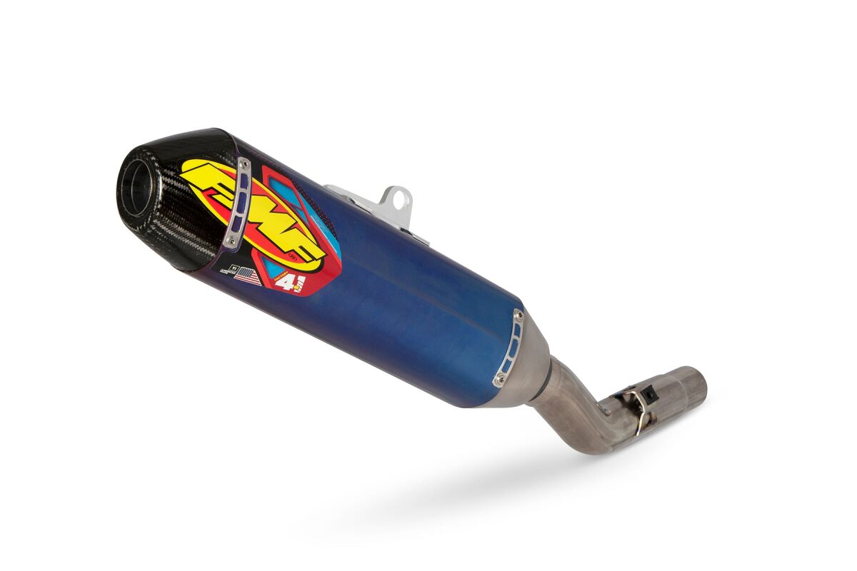 FMF FACTORY 4.1 RCT TITANIUM SLIP-ON MUFFLER W/ CARBON END CAP 044474